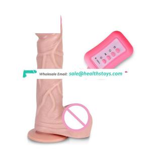 Wireless Remote Control Electric Vibrating and Rotation Dildo