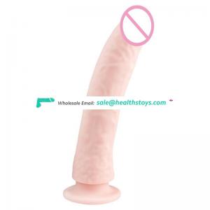 hot selling big silicone real skin feeling dildo with suction cup, adult sex toy realistic silicone dildo